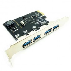 USB 3.0x4 PCI-E Κάρτα Χωρίς Τροφοδοσία (OEM)