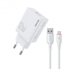 WEKOME WP-U76 Φορτιστής Ταξιδιού με Καλώδιο Micro USB (12W) (Λευκό)