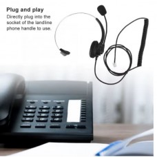 Ακουστικά Τηλεφωνικού Κέντρου με Μικρόφωνο (RJ11) (Μαύρο) (OEM)