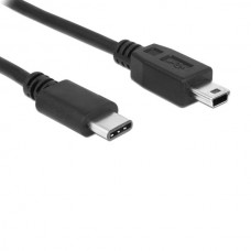 Καλώδιο  USB-C σε USB Mini (1.5m) (Μαύρο) (OEM) 