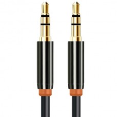 CABLETIME  CT-AV311-P11G Καλώδιο 3.5mm Αρσενικό σε 3.5mm Αρσενικό Επίχρυσο (0.5m) (Μαύρο)