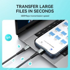 BWOO BO-X288C-L Καλώδιο Κορδόνι USB-C σε Lightning PD (27W) (3m) (Μαύρο)