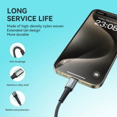 BWOO BO-X288C-L Καλώδιο Κορδόνι USB-C σε Lightning PD (27W) (3m) (Μαύρο)