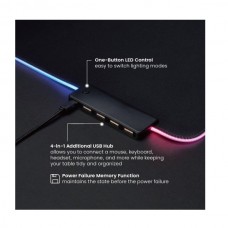 Αντιολισθητικό Αδιάβροχο Gaming Τάπητας Ποντικιού 800*300*4mm 4 σε 1 Usb Hub (RGB) (Mαύρο) (OEM)