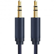 CABLETIME CT-AV301-H11G Καλώδιο 3.5mm Αρσενικό σε 3.5mm Αρσενικό Επίχρυσο (1m) (Μαύρο)