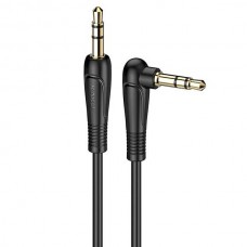 KAKUSIGA KSC-521BK Καλώδιο 3.5mm Αρσενικό σε 3.5mm Αρσενικό με Γωνία 90° Επίχρυσο (1m) (Μαύρο)