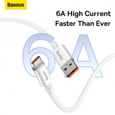 BASEUS CATSK-C01 Καλώδιο USB σε Typc-C (6A) (100W) (2M) (Λευκό)
