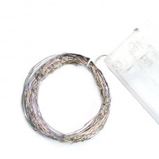 100 Λαμπάκια LED Copper Μπαταρίας Λευκό Ψυχρό IP20 (10.3m)