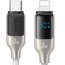 USAMS SJ741 Καλώδιο USB-C σε Lightning (30W) (1.2m) (Λευκό)