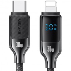 USAMS SJ741 Καλώδιο USB-C σε Lightning (30W) (1.2m) (Μαύρο)