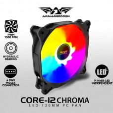 ARMAGGEDDON CORE 12 CHROMA Ανεμιστήρας Κουτιού 120mm*120mm*25mm (RGB)