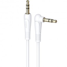KAKUSIGA KSC-521 Καλώδιο 3.5mm Αρσενικό σε 3.5mm Αρσενικό με Γωνία 90° Επίχρυσο (1m) (Λευκό)
