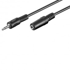 GOOBAY 50432 Καλώδιο 3.5mm Αρσενικό σε 3.5mm Θηλυκό Νικέλιο 3 Pin (3m) (Μαύρο) (OEM)
