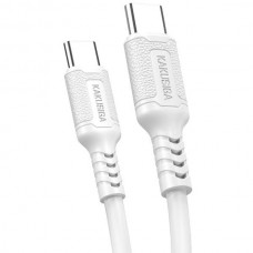 KAKUSIGA KSC-984CC Καλώδιο USB-C σε USB-C (60W) (1m) (Λευκό)