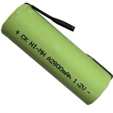SC NI-MH Επαναφορτιζόμενη Μπαταρία 1.2V 2800mAh με Λαμάκια (OEM)