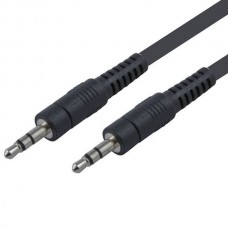 POWERTECH CAB-J008 Καλώδιο 3.5mm Αρσενικό σε 3.5mm Αρσενικό Νικέλιο 3 Pin (5m) (Μαύρο)