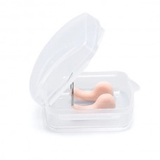 Σφιγκτήρας Κλιπ Μύτης με Μεταλλικό Σκελετό για Κολύμβηση με Θήκη Μεταφοράς (Καφέ) (OEM)