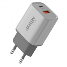 GREEN LYCA GL69713 Φορτιστής Ταξιδιού Γρήγορης Φόρτισης USB Type C (3A) (20W) (Λευκό)
