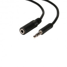 Καλώδιο 3.5mm Αρσενικό σε 3.5mm Θηλυκό Νικέλιο 3 Pin (5m) (Μαύρο) (OEM)