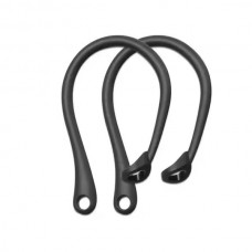 Άγκιστρο Σιλικόνης Ακουστικού για AirPods 1/2/3 (2τμχ) (Μαύρο) (OEM)