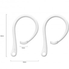 Άγκιστρο Σιλικόνης Ακουστικού για AirPods 1/2/3 (2τμχ) (Λευκό) (OEM)