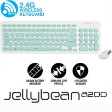 ALCATROZ JellyBean  A200 Ασύρματο Πληκτρολόγιο (US) (Λευκό/Μέντα)