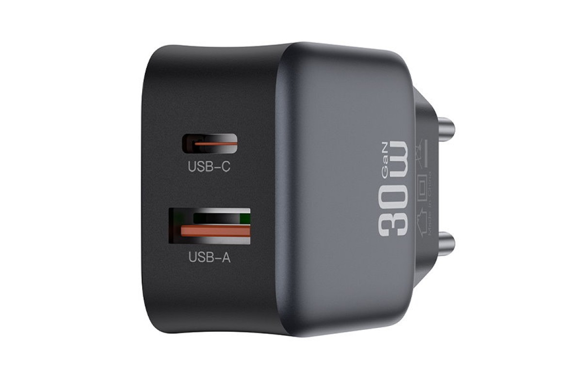 XO L156 Compact Quick Charger USB Type C / USB (3A...