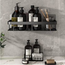 HOME USE HUH-0162 Ράφι Τοίχου Αλουμινίου (30x5x13cm) (Μαύρο)