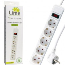 LIME LS-530W  Πολύπριζο 5 Θέσεων μ...