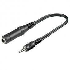 Καλώδιο Ήχου  3.5mm Αρσενικό σε 6.35mm Θηλυκό (Μαύρο) (OEM)