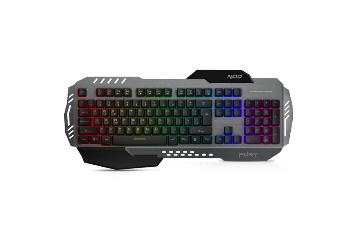 NOD FURY Wired Gaming Keyboard USB PS/2 (Gray) (RG...