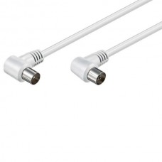 Καλώδιο  Κεραίας Θηλυκό σε Αρσενικό Γωνιακό (<70dB) (CCS) (1.5m) (Λευκό) (OEM)