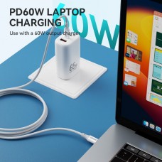 BWOO BO-X282C-C Καλώδιο USB-C σε USB-C PD (60W) (2M) (Λευκό)