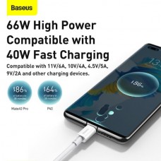 BASEUS CATYS-A02 Καλώδιο USB σε USB-C (66W) (2m) (Λευκό)