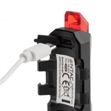 ENTAC Επαναφορτιζόμενο Φώτα Τροχού Ποδηλάτου 5 Led IP54 (2W) (Κόκκινο)