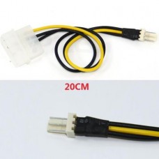 Προσαρμογέας Καλώδιο Τροφοδοσίας 4 pin Molex IDE σε 3 pin CPU Ανεμιστήρα Μητρικής Πλακέτας (20cm) (OEM)