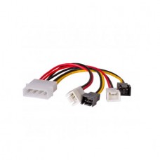 Προσαρμογέας Καλώδιο Τροφοδοσίας 4 pin IDE Molex σε 3 pin 12v 5v Ανεμιστήρα (10cm) (OEM)