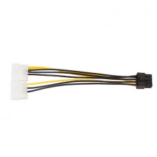 Προσαρμογέας Καλώδιο Τροφοδοσίας 8 Pin PCI-E σε Διπλό Molex 4 Pin IDE για Asus MSI VGA Video Graphic (18cm) (OEM)