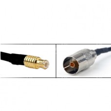 Καλώδιο Κεραίας Ομοαξονικό IEC DVB-T RF Θηλυκό RG174 σε MCX Αρσενικό (20cm) (Μαύρο) (OEM)