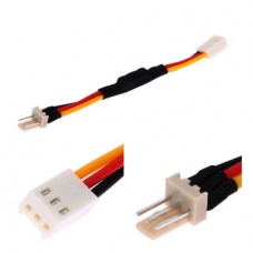 Καλώδιο Τροφοδοσίας Ρεύματος 3 Pin Αρσενικό σε 3 Pin Θηλυκό για Ανεμιστήρα Υπολογιστή με Αντιστάτη Θορύβου (12cm) (OEM)