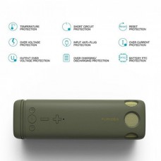 PURIDEA i2 Φορτιστής Ανάγκης, Ηχείο Bluetooth & Φακός LED (8000mAh) (Πράσινο Στρατού)