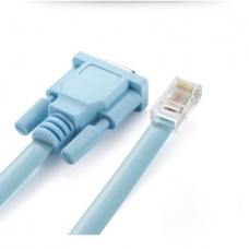 Μετατροπέας Καλώδιο Ethernet DB 9pin RS232 Σειριακό Θηλυκό σε RJ45 Αρσενικό CAT5 LAN (1.8m) (Μπλε) (OEM)