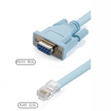 Μετατροπέας Καλώδιο Ethernet DB 9pin RS232 Σειριακό Θηλυκό σε RJ45 Αρσενικό CAT5 LAN (1.8m) (Μπλε) (OEM)