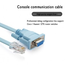 Μετατροπέας Καλώδιο Ethernet DB 9pin RS232 Σειριακό Θηλυκό σε RJ45 Αρσενικό CAT5 LAN (1.8m) (Μπλε) (OEM)