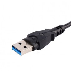 Προσαρμογέας Μετατροπέας Δικτύου USB 3.0 σε Gigabit Ethernet RJ45 LAN 10/100/1000Mbps (26.5cm) (Μαύρο) (OEM)