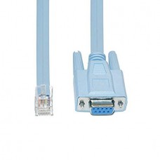 Μετατροπέας Καλώδιο Ethernet DB 9pin RS232 Σειριακό Θηλυκό σε RJ45 Αρσενικό CAT5 LAN (1.5m) (Μπλε) (OEM)