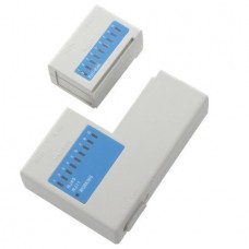 Ελεγκτής Καλωδίων Δικτύου Ethernet 4 Θύρας RJ45 RJ11 Cat5 με Λυχνία LED (Λευκό) (OEM)