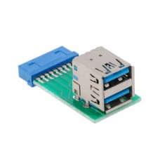 Μετατροπέας Προσαρμογέας PCB Επέκταση Κάρτας Εσωτερικό 20Pin Θηλυκό σε 2 USB 3.0 (ΟΕΜ)