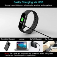 Καλώδιο Φόρτισης για Xiaomi Mi Band 5/6/7 (15cm) (Μαύρο) (OEM) 