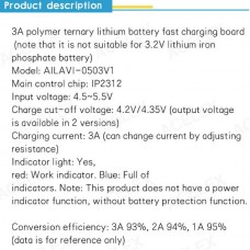 Πίνακας Γρήγορης Φόρτισης USB Type-C Είσοδος Υψηλού ρεύματος 3A Polymer Ternary Μπαταρία Λιθίου IP2312 (OEM)